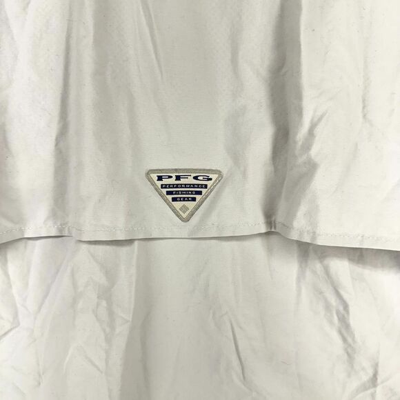 Columbia PFG Fishing Gear Light Gray Short Sleeved Nylon Shirt Mens Size 2X - Picture 7 of 10
